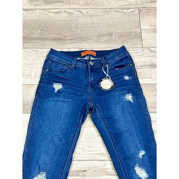 Wax Jeans Butt I Love You Distressed Jeans Size 3 - Picture 2 of 12
